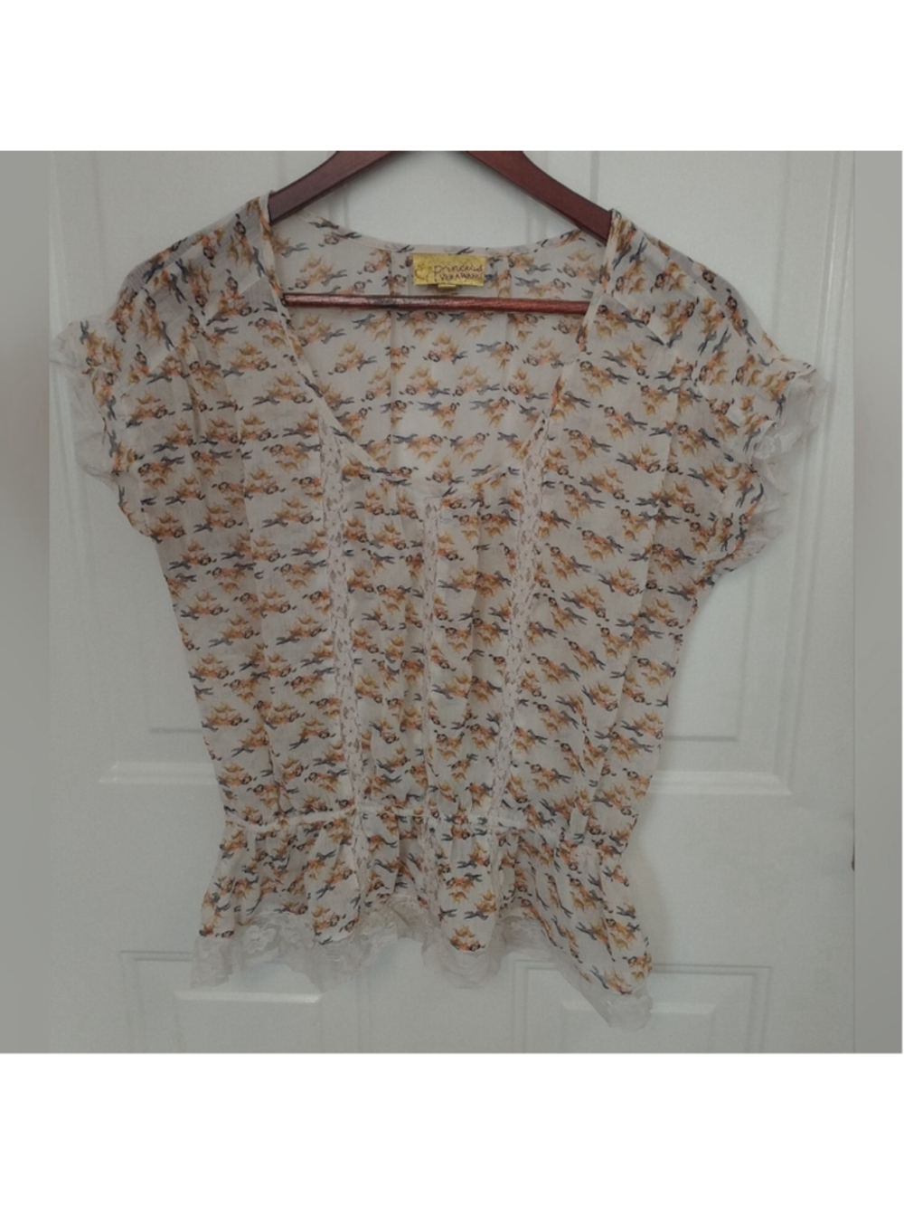 Princess Vera Wang sheer blouse